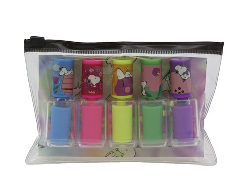 SET DE 5 MARCADORES CON FORMA DE PINTAUÑAS SNOOPY